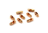 Ball Chain Connector, 50 Rose Gold Plated Ball Chain Connector Clasps For 2.3mm Ball Chain, Findings (9x3mm) B0131 Q218