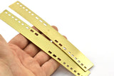 Brass Bracelet Blank - 2 Raw Brass Square Flat Bracelet Blanks Without Holes (145x20x0.80mm) V026