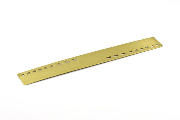 Brass Bracelet Blank - 2 Raw Brass Square Flat Bracelet Blanks Without Holes (145x20x0.80mm) V026