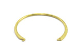 Brass Bracelet Part, 2 Raw Brass Bracelet Parts With 1 Hole (64x2.5mm) BRC151