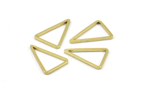 Brass Blank Triangles, 50 Raw Brass Triangles (17x12x1mm) BS 2346