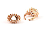 The King Ring Settings, 1 Rose Gold Plated Ring Setting with Pad Size 12x10mm U044