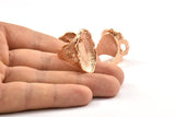 Rose Gold Ring Settings, 1 Rose Gold Royal Series Plated Ring Setting with Pad Size 2.5mm U049 Q0238