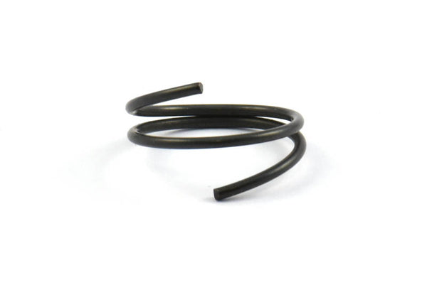 Black Wire Ring, 6 Oxidized Brass Black Ring Settings (21x1.5 mm) Bs-1235 S249