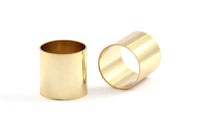 Gold Tube Beads, 2 Gold Plated Tubes, Beads (17x17mm) BS 1502 Q0290