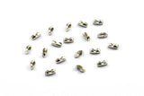 Steel Ball Chain Connector, 100 Steel Ball Chain Connector Clasps For 0.8 To 1 mm Ball Chain, Findings (5x2mm)  BS 2231