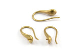 Brass Ear Hooks, 12 Raw Brass Earring Setting, Earring Hooks (16x8.5x0.8mm) BS 1827