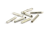 Silver Slide On End, 24 Silver Tone Slide On End Clasps for Seed Beads, Findings, Bracelets (23x4mm) BS 2313