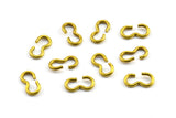 Brass Chain Connector, 25 Raw Brass Chain Connector Findings, Chain Parts (10x5x1.3mm) Y626