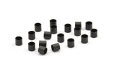 Black Tiny Tube, 100 Oxidized Brass Black Tiny Tubes (3x3mm) Bs 1437 S263