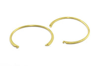 Brass Bracelet Part, 2 Raw Brass Bracelet Parts With 1 Hole (64x2.5mm) BRC151