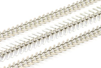 Fish Bone Chain, 2 Meters Silver Tone Brass Fish Bone Chain (13mm ) BS 1004