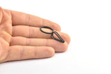 Claw Ring Settings, 2 Oxidized Brass Black 4 Claw Ring Blanks for Natural Stones N0118 S448