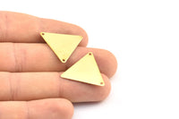 Brass Bohemian Triangle, 50 Raw Brass Triangle Charms With 2 Holes (22x25mm) Brs 3028 A0084