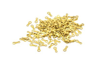 Brass Tiny Connector, 1000 Raw Brass Chain Connectors, Findings, Charms, Pendant, (9x3mm) Brs 186 A0236