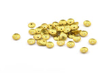 Brass Bead Cap, 50 Raw Brass Bead Caps, Charms, Findings (9mm) Brs 353 A0230