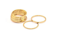 20mm Circle Connectors, 60 Gold Plated Brass Circle Connectors (20x1x1mm) Bs 1094 Q0418