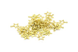 500 Raw Brass Star Charms (14x12mm) Brs 299 A0298