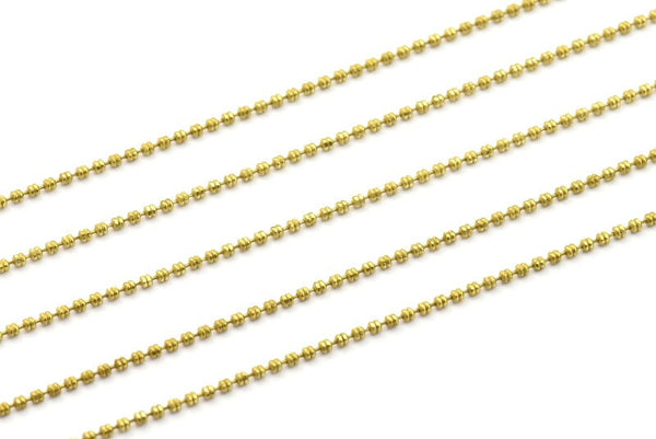 Raw Brass Chain, 20 Meters - 66 Feet (1.3mm) Solid Brass Chain - Brs 9 Z076