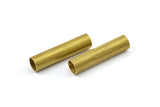 Brass Tube Beads, 100 Raw Brass Tube Findings (29x7mm) BRC184--R030