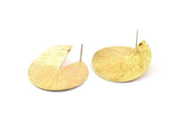 Abstract Earring Findings, 120 Raw Brass Geometric Earring Findings  (33x34x0.7mm) BS 1973