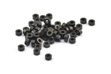 Black Spacer Bead, 25 Oxidized Brass Black Industrial Spacer Beads, Findings (5x2.5mm) A0434 S379