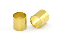 Brass Tube Bead, 12 Raw Brass Round Tubes (10x10mm) Bs 1551