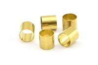 Brass Tube Bead, 12 Raw Brass Round Tubes (10x10mm) Bs 1551