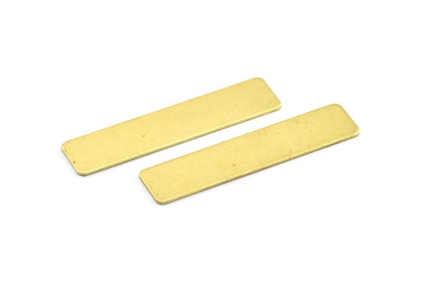 Brass Stamping Blank, 10 Raw Brass Stamping Blanks (10x45x0.80) D0258