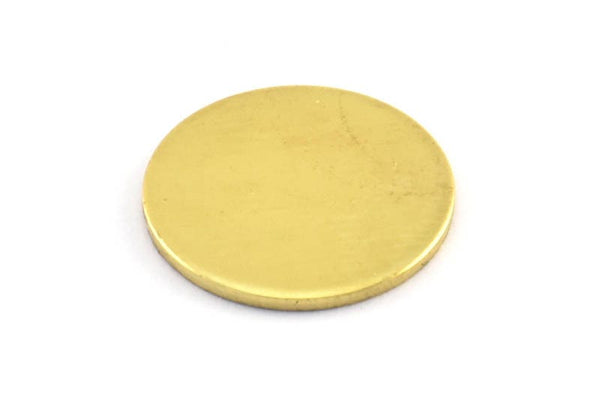 Brass 15mm Disc, 10 Raw Brass Round Stamping Blanks, Tags without Holes (15x1mm) b0109