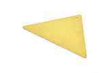 Brass Triangle Pendant, 10 Raw Brass Triangle Pendant 1 Hole (45x35x35mm) Brs 3095 A0044