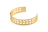 Chevron Cuff Blank - 1 Raw Brass Chevron Cuff Bracelet Blanks Bangle With 2 Holes (12x145x0.80mm) T101-0