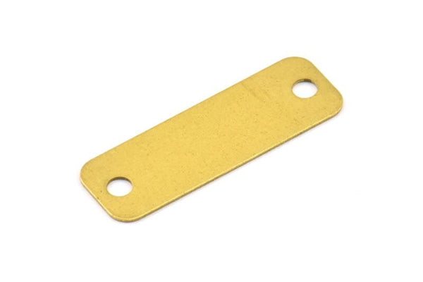 Brass Rectangle Bar, 200 Raw Brass Huge Rectangle Stamping Blanks Geometric Findings with  2 Holes (30x10mm) Brs 716 A0342