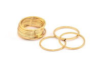 20mm Circle Connectors, 60 Gold Plated Brass Circle Connectors (20x1x1mm) Bs 1094 Q0418