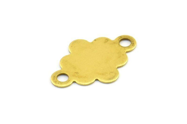 Brass Cloud Connector, 50 Raw Brass Cloudy Tag, Connectors, Necklace Findings (18x12mm) Brs 1024 A0251