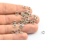 6mm Jump Ring - 200 Silver Plated Brass Jump Rings (6x1.2mm) B0067