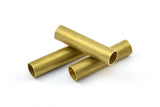 Brass Tube Beads, 100 Raw Brass Tube Findings (29x7mm) BRC184--R030