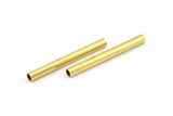 Brass Tube Bead, 6 Raw Brass Tube Beads (5x50mm) BS 2007