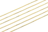 Brass Link Chain, 3 Meters Raw Brass Rectangle Chain (1.2mm) Z169