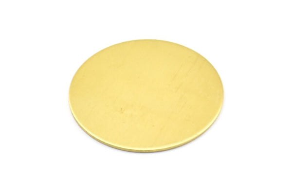 28mm Round Blank, 10 Raw Brass Stamping Blanks, Tags Without Holes (28x0.80mm) K622