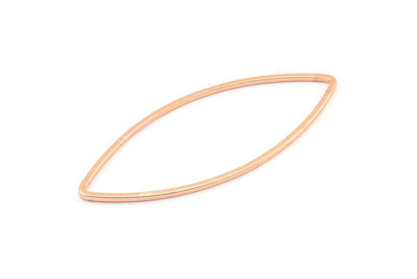 Rose Gold Marquise Ring , 25 Rose Gold Lacquer Plated Brass Marquise Ring, Connector, Charms (16x41x0.80mm) Bs 1167 Q0037