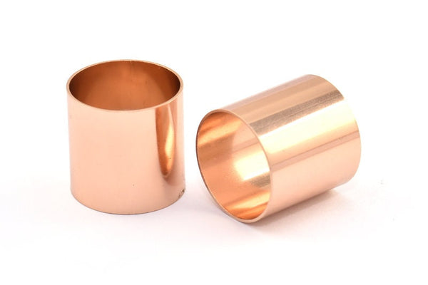 Rose Gold Huge Tube, 1 Rose Gold Plated Brass Huge Brass Tube (20x20mm) Bs 1492 Q0326