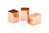 Geometric Spacer Beads, 2 Rose Gold Plated Brass Huge Square Tubes (16x20mm) Bs 1524 Q0327