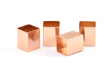 Geometric Spacer Beads, 2 Rose Gold Plated Brass Huge Square Tubes (16x20mm) Bs 1524 Q0327