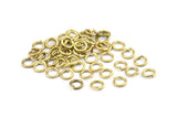 7mm Jump Rings 100 Raw Brass Round Jump Ring Connectors Findings (7x1.2mm) R-06 ( A0330 )