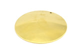 Huge Round Blank, 2 Raw Brass Convex Round Stamping Blanks With 1 Hole (52x0.80mm) B0092