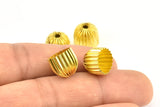 Tassel Fringe Caps, 20 Raw Brass Bead Caps, Findings (12x10mm)   D0359