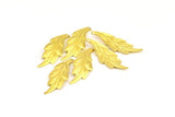 20 Vintage Raw Brass Leaf Charms, Pendant , Findings (30x10 Mm)  D0503-C066