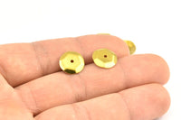 Brass Hexagon Bead, 50 Raw Brass Hexagon Bead Caps, Findings (12mm) Brs 413 A0482