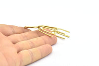 Claw Ring Settings, 150 Raw Brass Ring Blanks With 4 Claw For Natural Stones E634